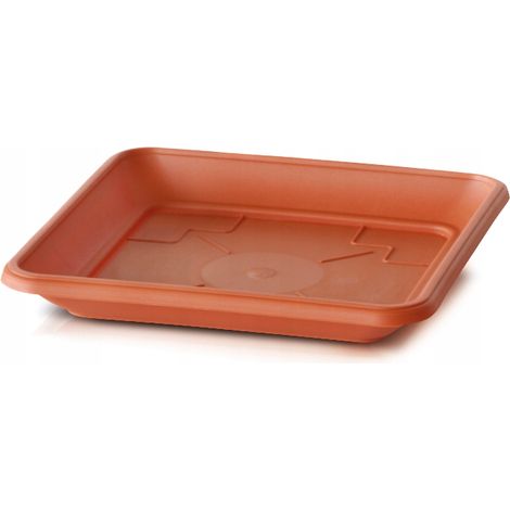 Quadratische Terrakotta-Untertasse 34 cm PKWT34  Terrakotta (1/3)