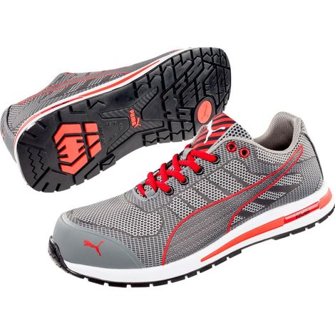 Scarpe da ginnastica a bassa sicurezza Puma Xelerate Knit S1P HRO SRC Grigio / Rosso 40 (1/5)