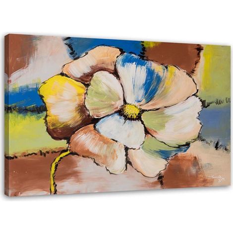 Quadro su tela, Orchidee bianche su fondo bianco - 60x60 (1/5)