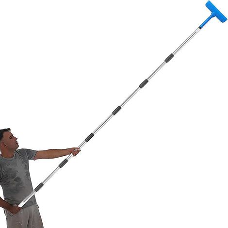 Kit de rouleau à peinture pour plafond avec rallonge de 2,7 m et rouleau de 25 cm. Application anti-gouttes et anti-éclaboussures. Idéal pour les plafonds et les murs (bleu). (1/5)