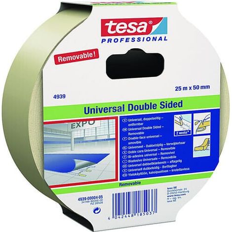 Cinta adhesiva de doble cara 4939 removible 50 mm x 25 m Tesa. TESA T049390000600