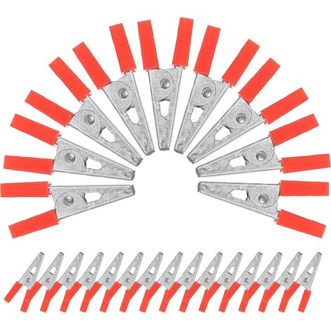 Pince crocodile électrique - isolé, ouverture 6mm, 24 pièces (1/5)