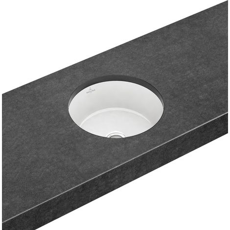 Villeroy & Boch Unterbauwaschbecken rund 5A754501 - Unterbaubecken aus hochwertigem Keramik mit CeramicPus Oberfläche, weiß/alpin