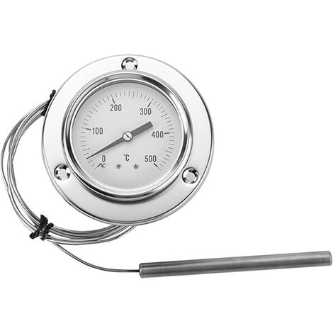 Thermomètre de four pour barbecue avec sonde en acier inoxydable de 150 cm - Thermomètre pour fours à pizza, grils à bois, pâtisserie (0-500 °C) (1/4)