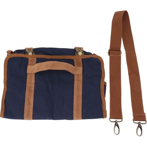 Große, tragbare Multifunktions-Barkeepertasche aus Canvas mit Tragegurt für den Outdoor-Einsatz, blaues Barkeeper-Set (1/5)