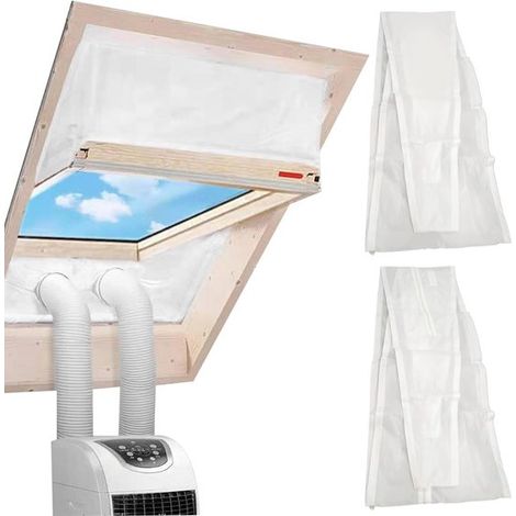 Kit di sigillatura per finestre,Kit di sigillatura per condizionatori d'aria 300 cm,Per condizionatori e asciugatrici portatili,bianco (1/5)