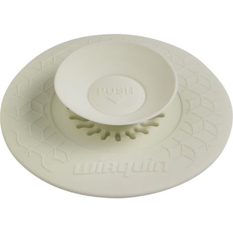 Tapón de silicona universal para fregadero de cocina, color blanco