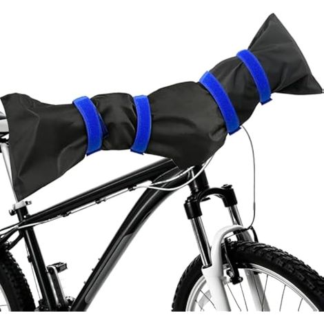 Housse de Guidon, Housse Guidon étanche Polyester Protection pour Vélos de Sport, Protection de Transport pour Porte Bagages Arrière (Bleu) (1/4)