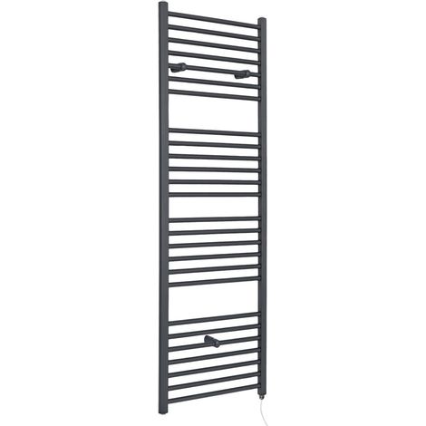 Hudson Reed Artle - Sèche-Serviettes Design Électrique Moderne Plat - Anthracite  - 180 cm x 40 cm