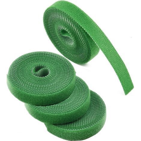 Weiches grünes Gartenband für Pflanzen, wiederverwendbar, verstellbar, dicker für besseres Wachstum, starke Haftung (1,5 cm x 10 m, 2 Rollen) (1/5)