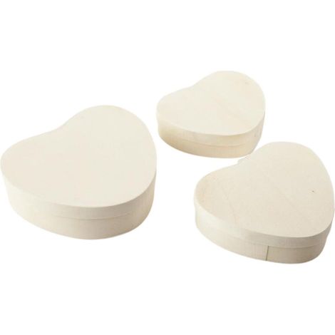 Scatola a cuore per decoupage in set di 3 (kit da 5) (1/2)