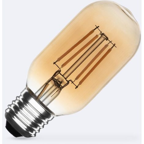 Bombilla Filamento LED E27 Casquillo Gordo 4W 400 lm Regulable T45 Gold  No Flicker 2700K Blanco Cálido