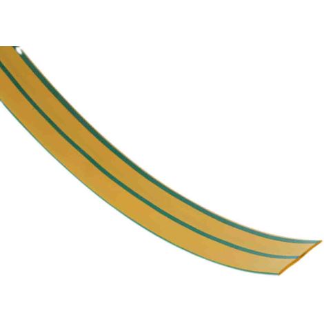 Gaine thermorétractable RS PRO, Dia. 12mm Vert, jaune rétreint 3:1, 4m ( Prix pour Bobine de 4 Mètres ) (1/3)