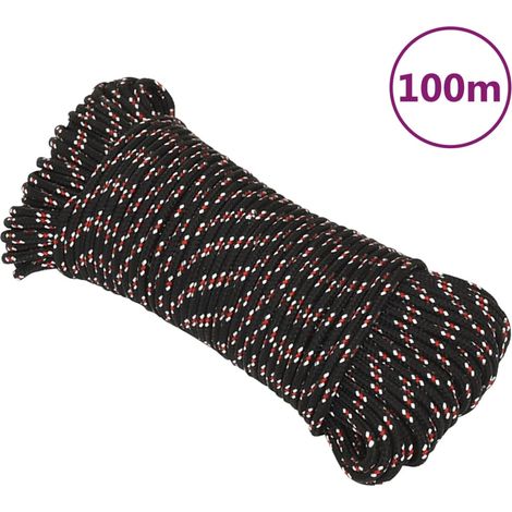 Corde marine noire en polypropylène, 5 mm x 100 m, pour voile et amarrage - PANGIVO (1/5)