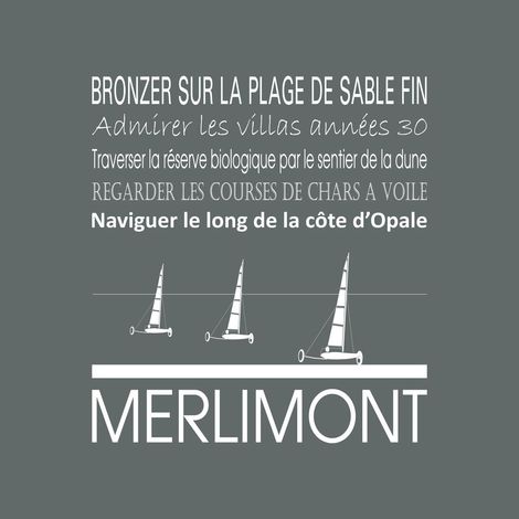 Tableau sur toile Saint Merlimont gris 30x30 cm - Impression sur Toile Murale Décorative - Image imprimée en HD sur Toile - Toile sur Châssis en Bois FSC - Fabriqué en France (1/4)