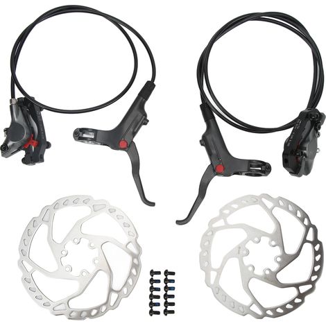 Kit de freins à disque avant et arrière, étriers en alliage d'aluminium, acier inoxydable 160 mmFreins à disque, leviers de frein électriques, freins de route/Les VTT sont adaptés à