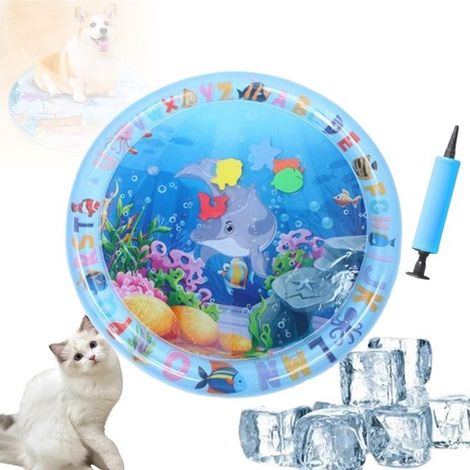 Tapis aquatique sensoriel – 65 cm – PVC – Avec pompe – Rafraîchissant – Chien et chat – Intérieur et extérieur (1/5)