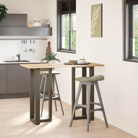 Pied de meuble,Pieds de table de bar en forme de T, 2 pièces, noir, 50 x 35 x (100-101) cm, acier CFW17385 (1/5)