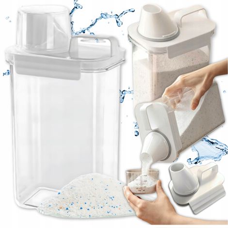 Behälterbox mit Dosierer für Pulver und Klarspüler, inklusive Messbecher (2,3 l)