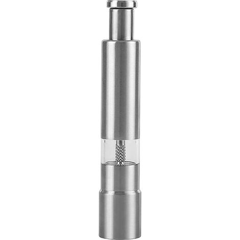 Salz und Pfeffermühle Daumenmühle Einhand-Pfeffermühle manuelle Einhand-Gewürzmühle Salz und Pfeffermühle mit Druckknopf kompakte Handmühle mit Stahl (1/5)