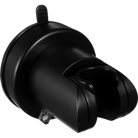 Support de pommeau de douche à ventouse, fixation amovible sans perçage, support universel réglable en plastique ABS (noir)