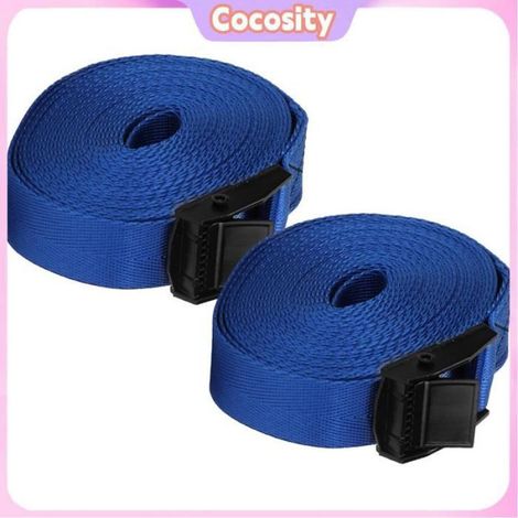 Sangles D Arrimage - Nylon Haute Résistance - Pour Fixation Sécurisée Sur Véhicule Remorque Moto - 2 Pièces - Longueur 1 M (1/5)