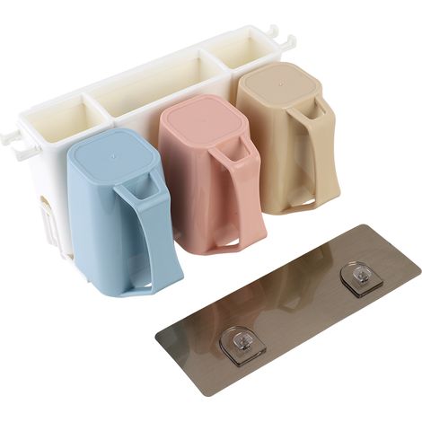 Support De Rangement Pour Brosse À Dents Et Dentifrice - Fixation Par Ventouse Sans Outils - Organiseur De Salle De Bain En Plastique - 1 Pièce (1/5)
