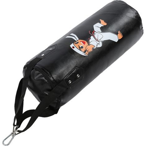 Sac de frappe suspendu pour enfant, type Sanda Muay Thai, équipement creux, noir, 60 cm (1/5)