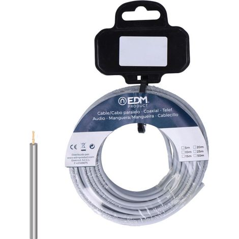 Enrouleur de câble flexible 2,5 mm gris, sans halogène, pour des installations sûres. Longueur de 5 m, résistance et durabilité pour tout projet électrique. (1/3)