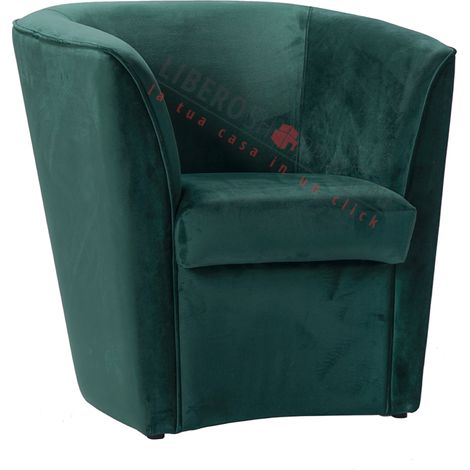 Poltrona in velluto Verde per camera da letto ufficio (1/5)