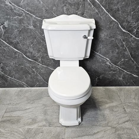 Legend Traditional Victorian Style Close Coupled Toilet With Soft Close Seat (1/5)
