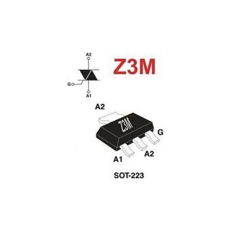Triac Z3m-smd 600v 1amp 3ma Sot223 Z0103mn Z3m-z0103mn-smd