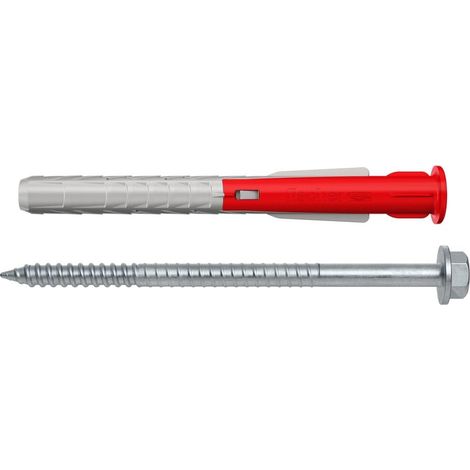 fischer Kit di fissaggio a parete per TV Dot & Dab, 10 x 100 mm, con tasselli e viti per cartongesso, staffe TV, radiatori, mensole pesanti e mobili da cucina, confezione da 4 (1/5)