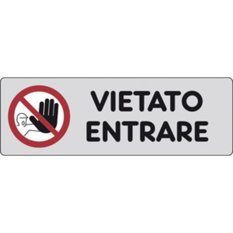 ETICHETTA ADESIVA 150X50 VIETATO ENTRARE Q.TA 10