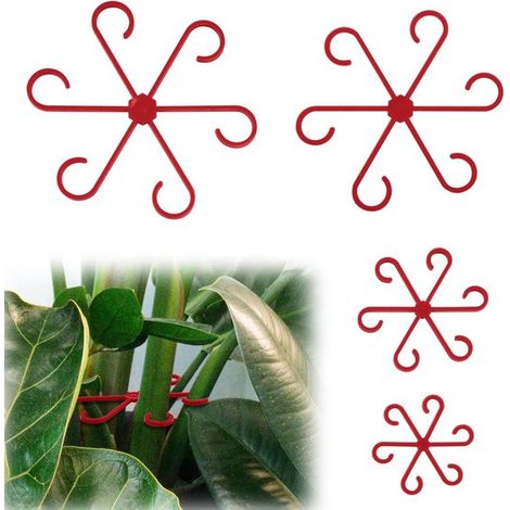 Set da 48 pezzi di supporti per steli di piante, stabilizzatori in plastica per piante rampicanti da interno, supporti riutilizzabili per piccole piante di bardana (1/5)