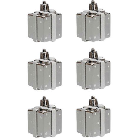 Coffret cadeau de 6 décorations à suspendre pour sapin de Noël, pendentifs de Noël, cadeaux de fête pour jardin, fenêtre, balcon ou bureau-Silver (1/5)
