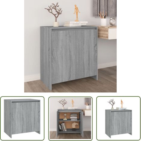 Furniture Limited - Buffet Sonoma gris 70x41x75 cm Bois d'ingénie (1/5)