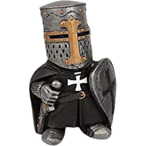 Statue miniature de chevalier pour jardin, sculpture d'armure de garde nain pour la décoration intérieure