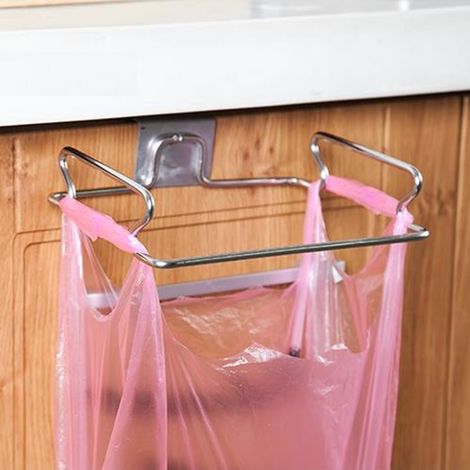 Petit conteneur à déchets en fil métallique, support pour sacs poubelle (1/5)