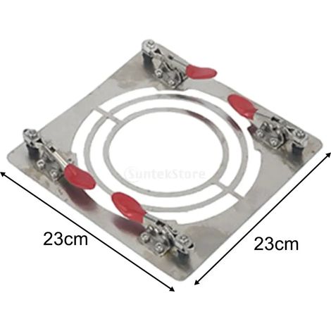 Support de poêle de tente en acier inoxydable, fixation pour poêle à bois, protection ignifuge, compatible avec les réchauds de camping portables. (1/5)