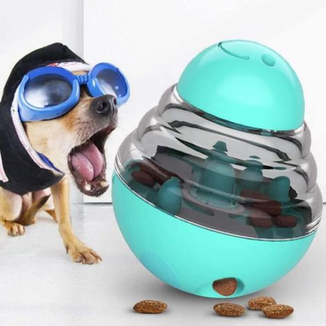 Jouet interactif pour friandises, alimentation lente, résistant aux morsures, style de tasse amusant, balle d'entraînement IQ pour chiens et chats (1/5)