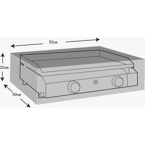 Werka Pro – Housse de protection pour plancha à gaz 52x50x22cm – Polyéthylène durable – Protection extérieure contre intempéries et poussière