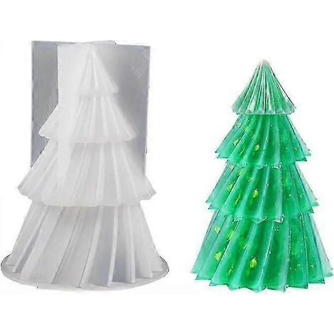 Bougies parfumées sapin de Noël, moule en silicone, outils pour la fabrication de savons et de bougies parfumées DIY, moules en résine, décoration de bougies de Noël parfumées (1/5)