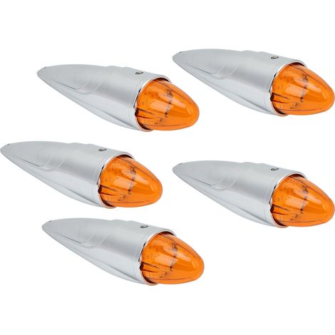 Lot 5x Plafonnier 12V 17LED Ambre Étanche Cabine Camion Remorque Bateau Bus Porte-bagages Toit (1/5)