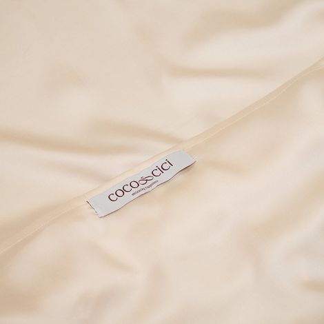 Taie d'oreiller en satin de Tencel Lyocell anti-rides pour cheveux et peau Blanc Sable - PANGIVO (1/2)