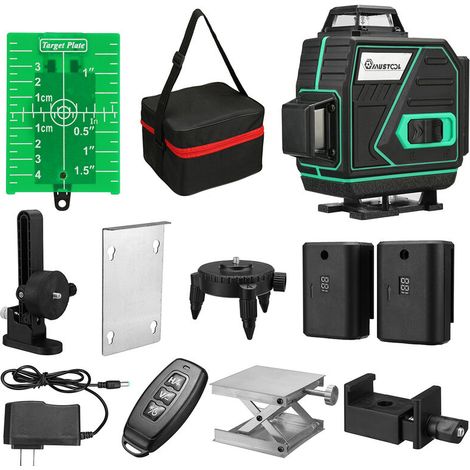 4D 16 Lines 360° Laser Level Adapter Meter Bracket Self Leveling Holder Tool UK Plug (1/5)