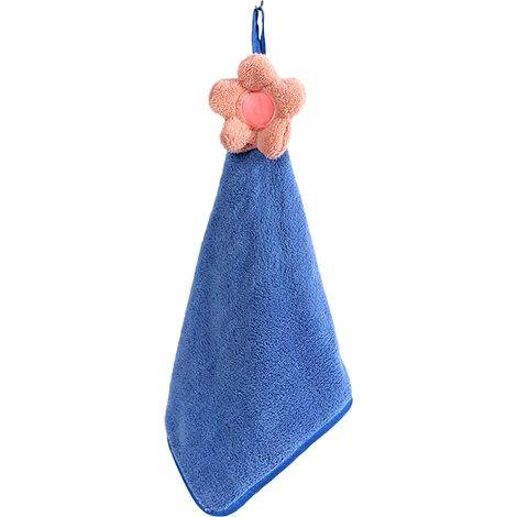 Serviette De Cuisine - Serviette De Salle De Bain Avec Anneau De Suspension - En Fibre De Corail - Absorbante Et Douce - 30 X 50 Cm - Lot De 2 (1/5)