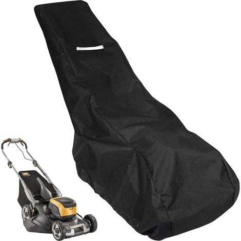 Housse de protection pour tondeuse à gazon avec sac de rangement :housse de protection pour tondeuse à gazon avec cordon de serrage, 210D Oxford (1/4)