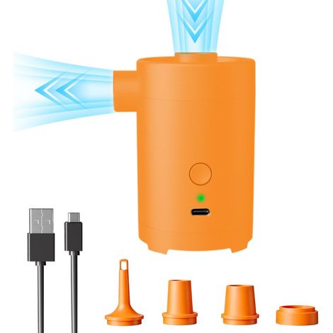 Mini pompe à air électrique portable utilisée pour gonfler et dégonfler les sacs de rangement sous vide pour matelas gonflables, canapés gonflables, bouées de natation, flotteurs de piscine, etc. (1/5)