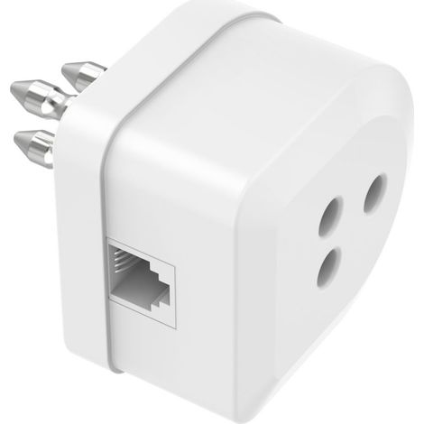 Hama Adattatore telefonico spina tripolare / presa tripolare e presa jack 6p4c